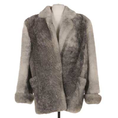Eddie Bauer Ice Gray Sheepskin Coat, Late 20th Century