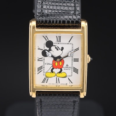 Official Lorus Tank Style Mickey Mouse Wristwatch