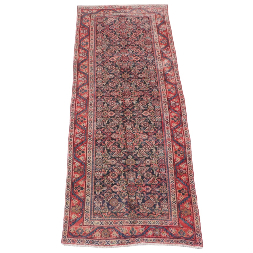 3'8 x 10'10 Hand-Knotted Persian Veramin Carpet Runner