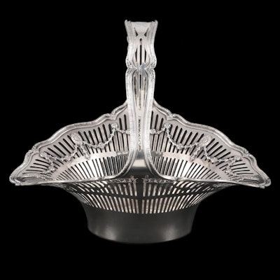 Shreve & Co. Reticulated Adams Style Sterling Silver Basket Centerpiece