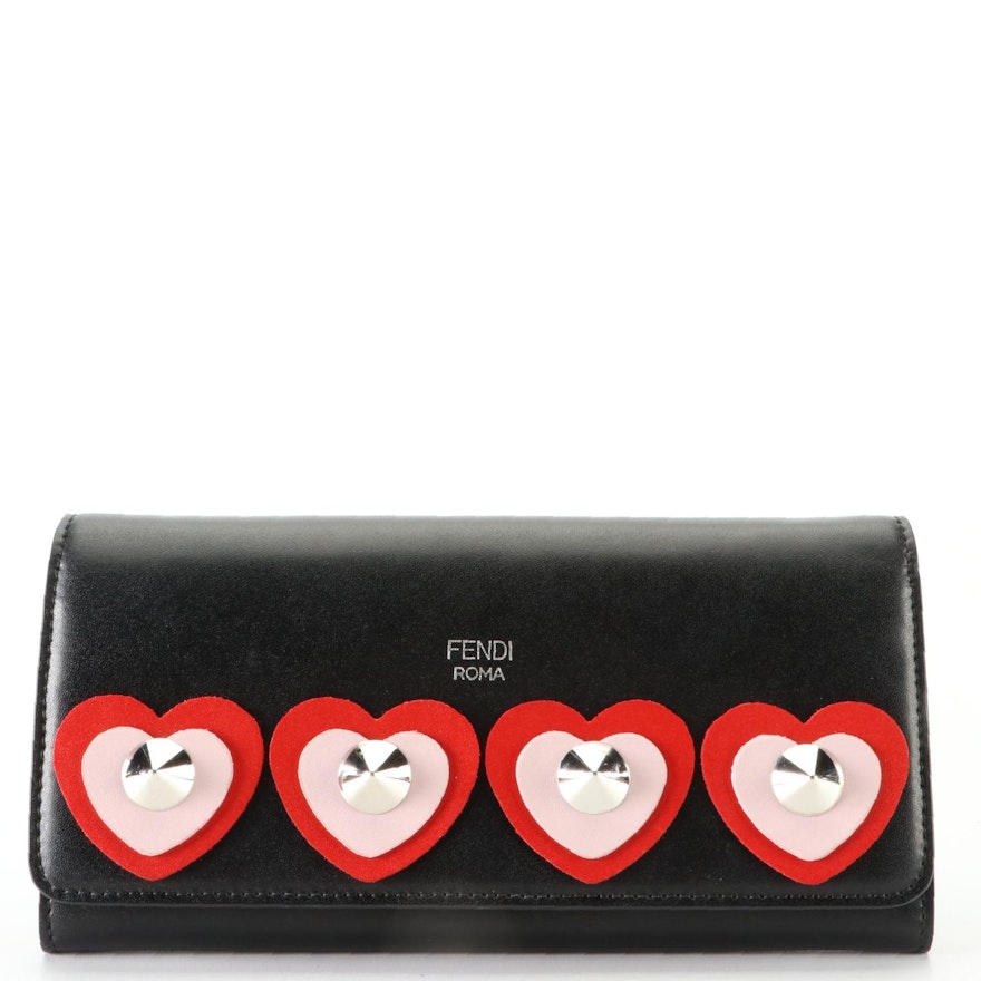 Fendi Heart Studs Wallet on Chain