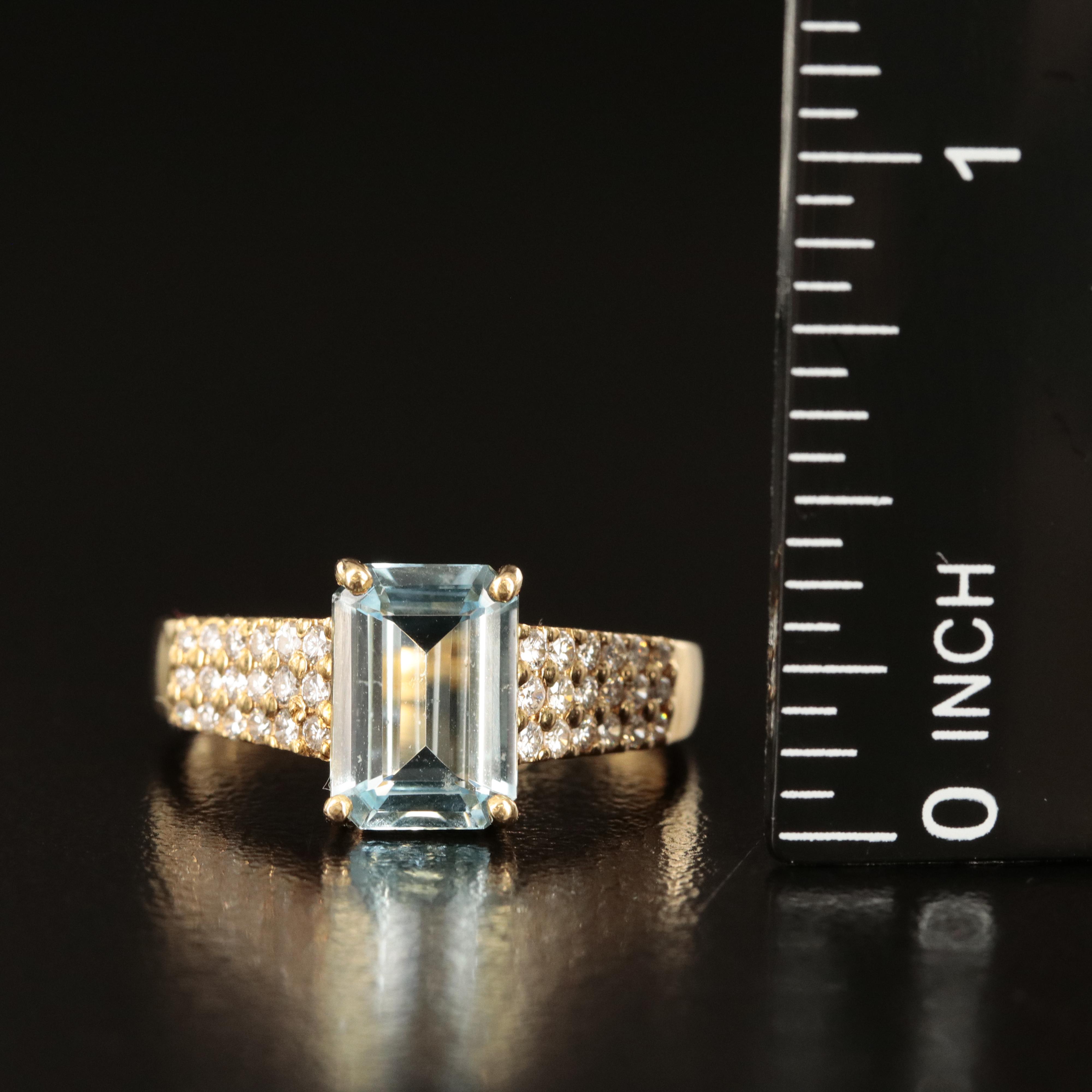 H. Stern 18K Aquamarine and Diamond Ring | EBTH