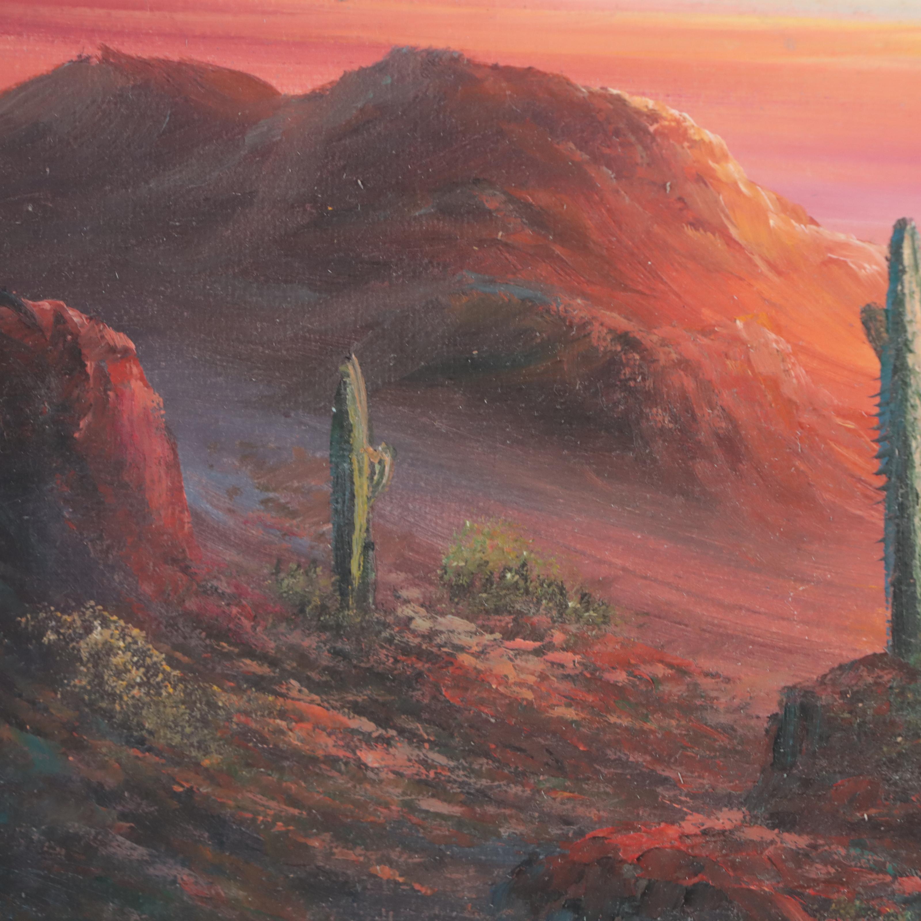 B. Duggan Southwest Desert Landscape Oil Painting | EBTH