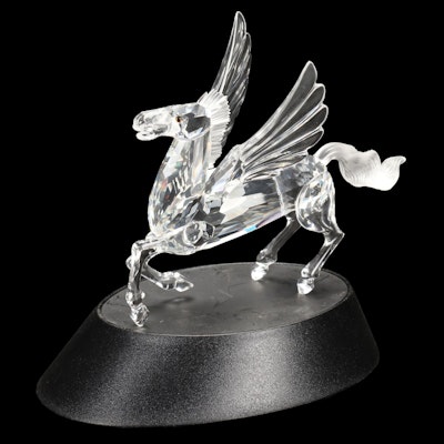 Swarovski Fabulous Creatures "Pegasus" Frosted and Clear Crystal Figurine, 1998