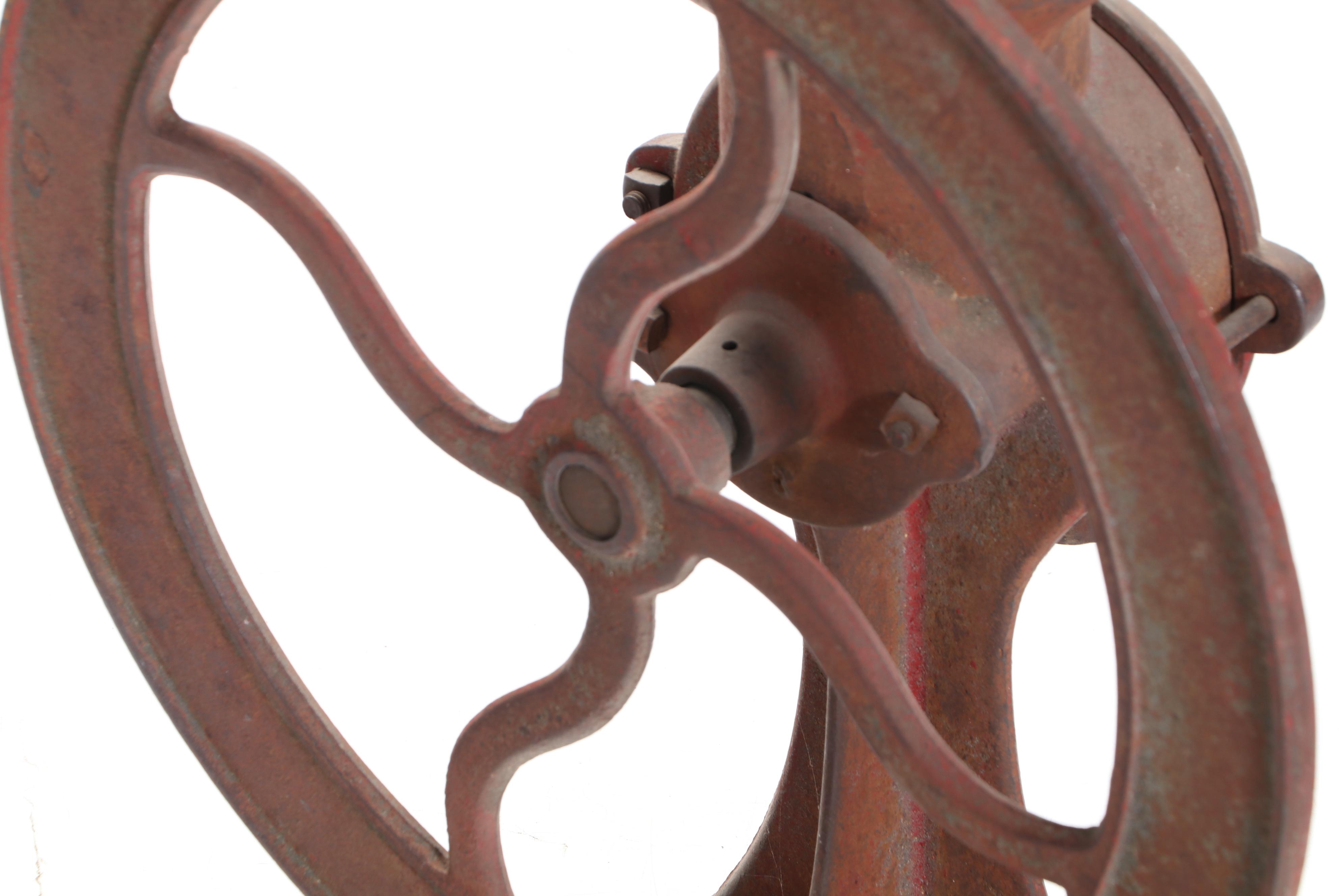 Hand Crank Cast Iron Industrial Coffee Grinder, Early 20th Century EBTH