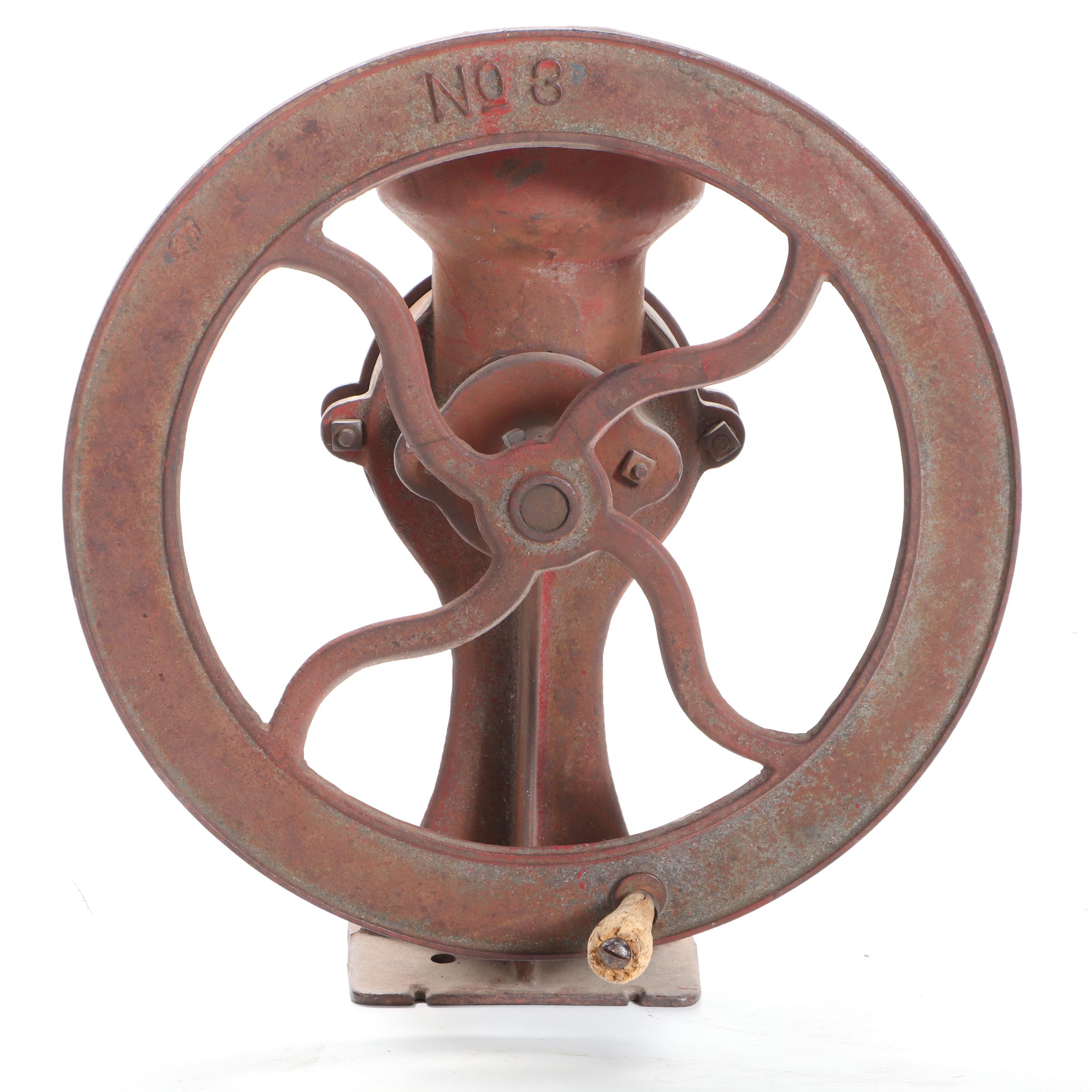 Hand Crank Cast Iron Industrial Coffee Grinder, Early 20th Century EBTH