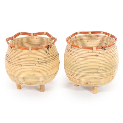 Two Opalhouse With Jungalow Woven Footed Planters