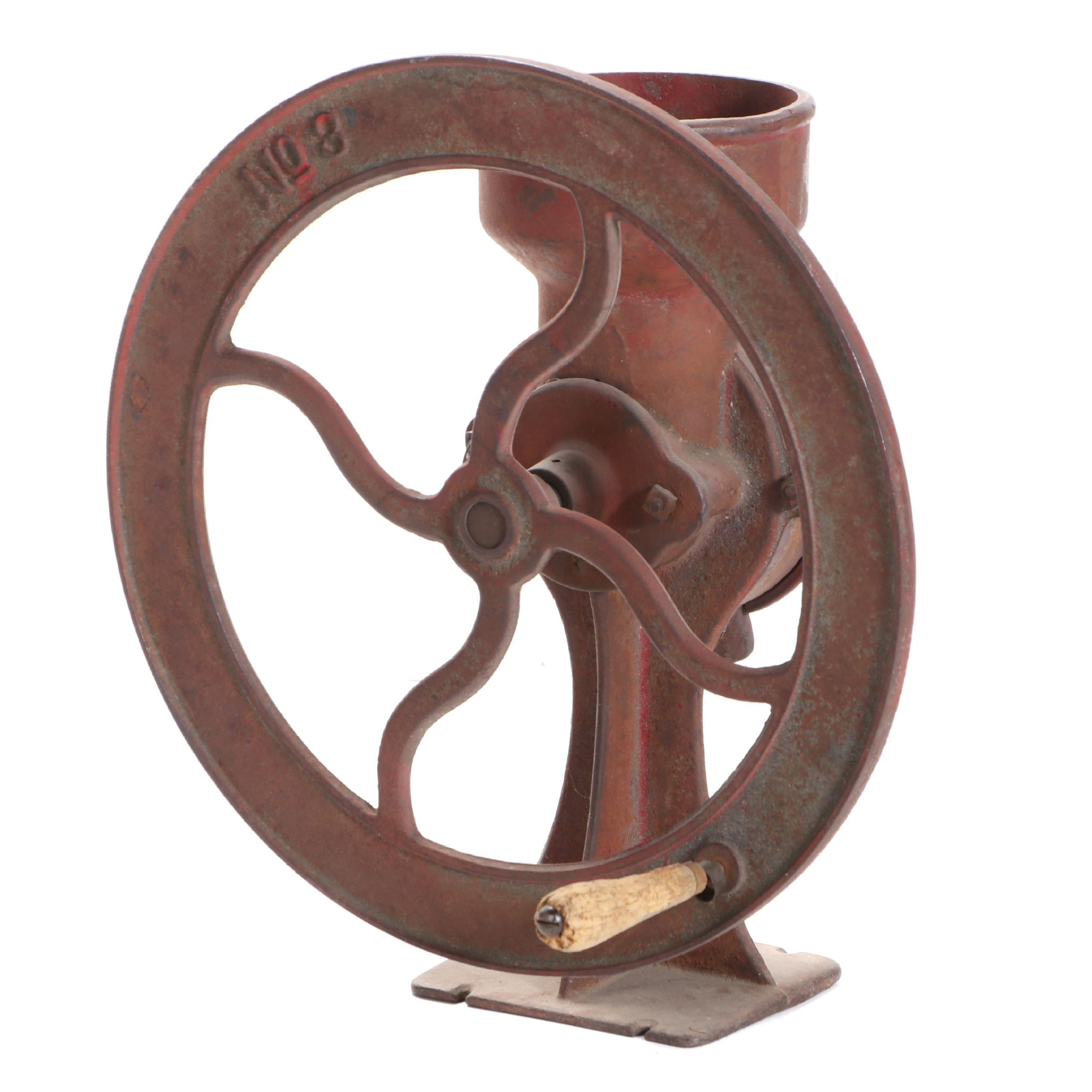 Hand Crank Cast Iron Industrial Coffee Grinder, Early 20th Century EBTH