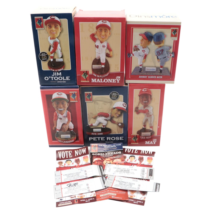 Dinsmore Pete Rose and Other Cincinnati Reds Hall of Fame Bobbleheads
