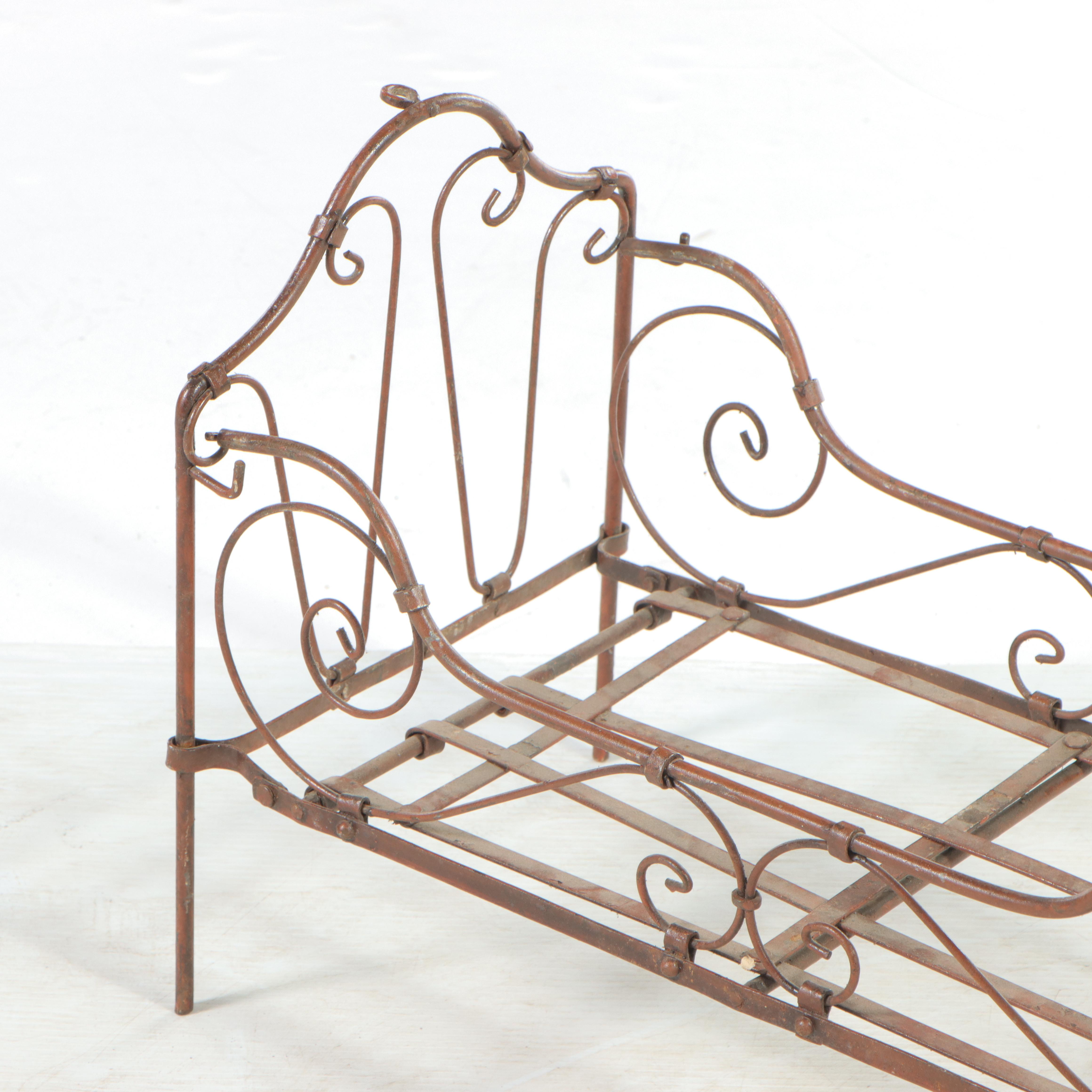 Victorian Style Wrought Iron Doll Bed, Early to Mid 20th Century EBTH