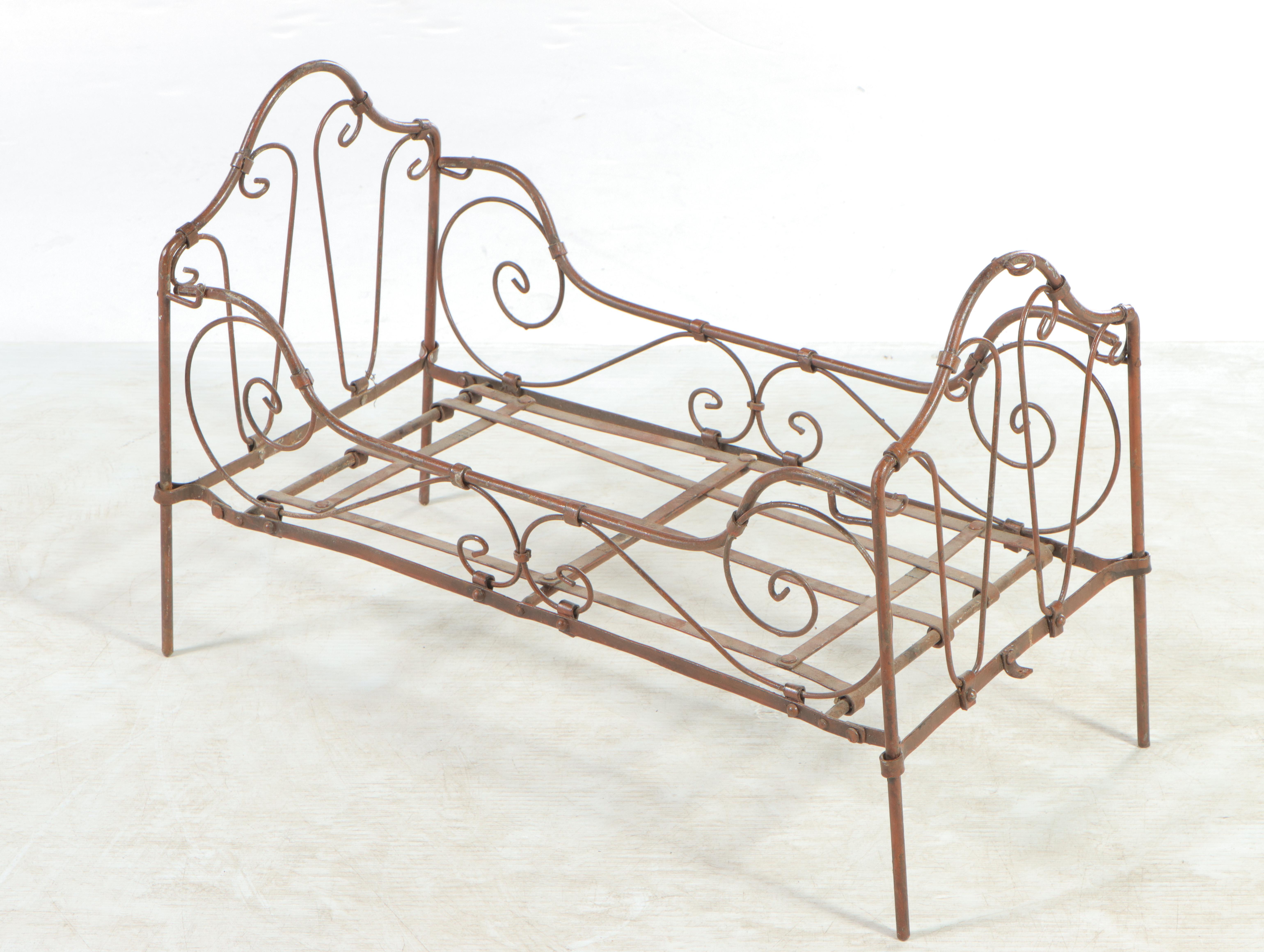 Victorian Style Wrought Iron Doll Bed, Early to Mid 20th Century EBTH