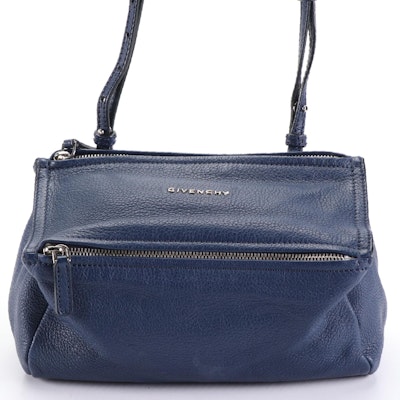 Givenchy Mini Pandora Bag in Blue Grain Leather