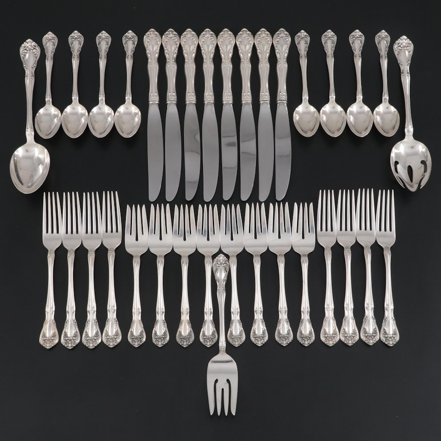 Alvin "Chateau Rose" Sterling Silver Flatware, Mid to Late 20th Century