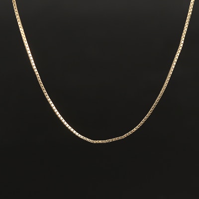 Italian 14K Box Chain Necklace