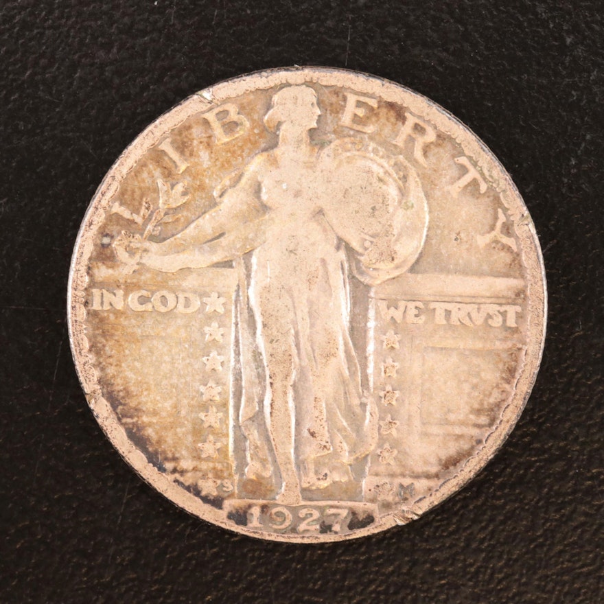 Better Date Low Mintage 1927-S Standing Liberty Silver Quarter