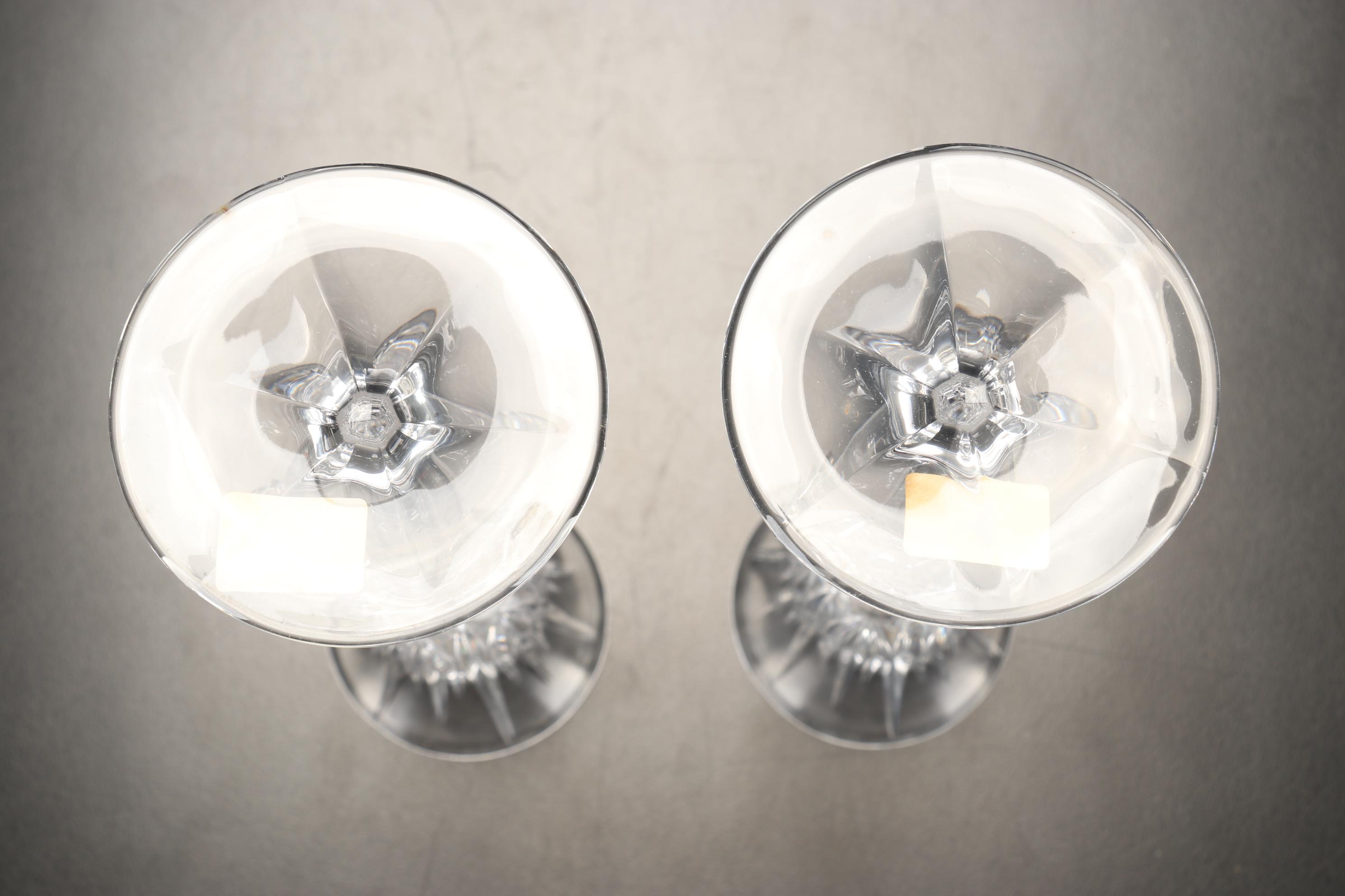 Waterford Crystal "Lismore" Hurricane Candle Holder, Kosta Boda Votive