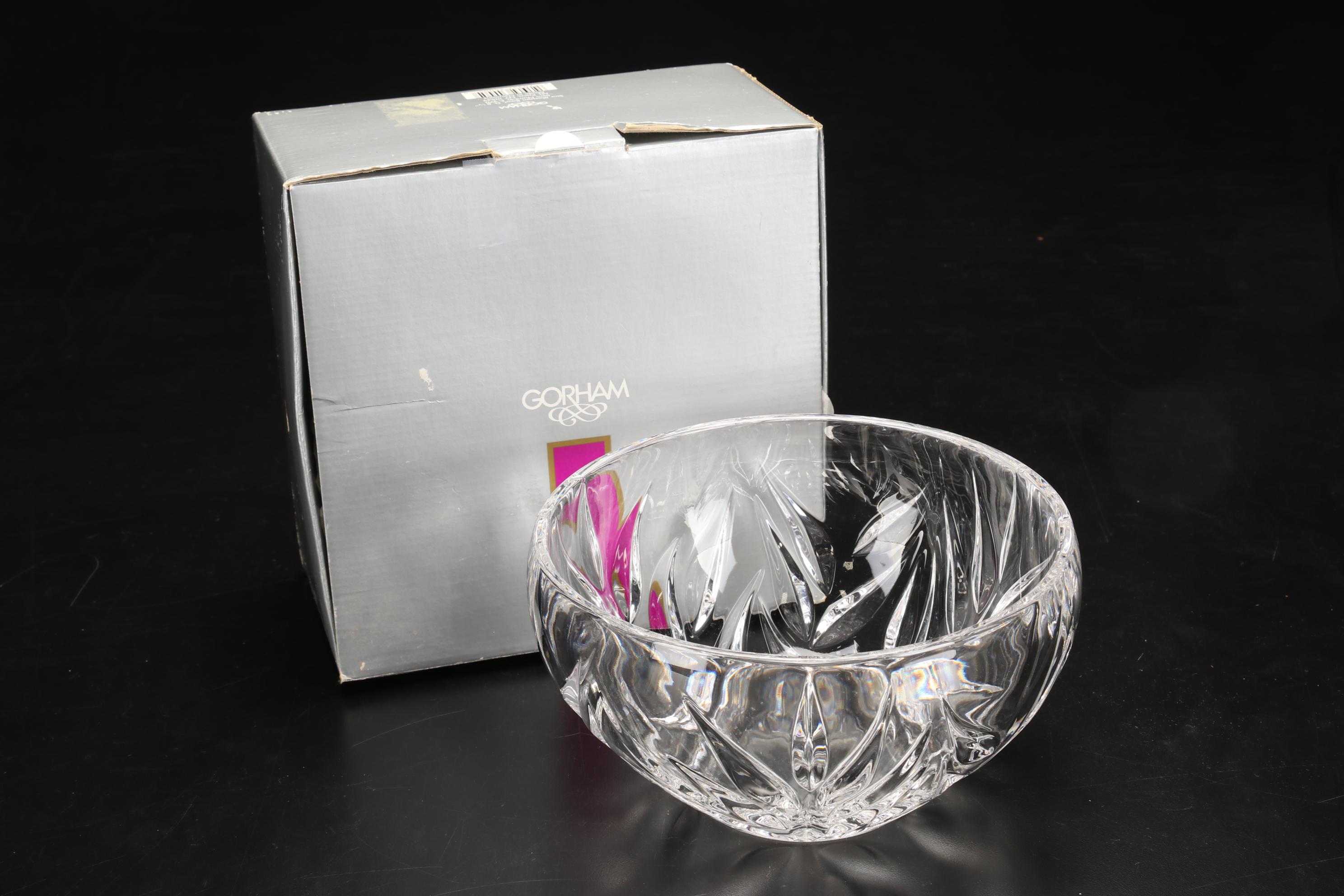 Waterford Crystal "Lismore" Hurricane Candle Holder, Kosta Boda Votive