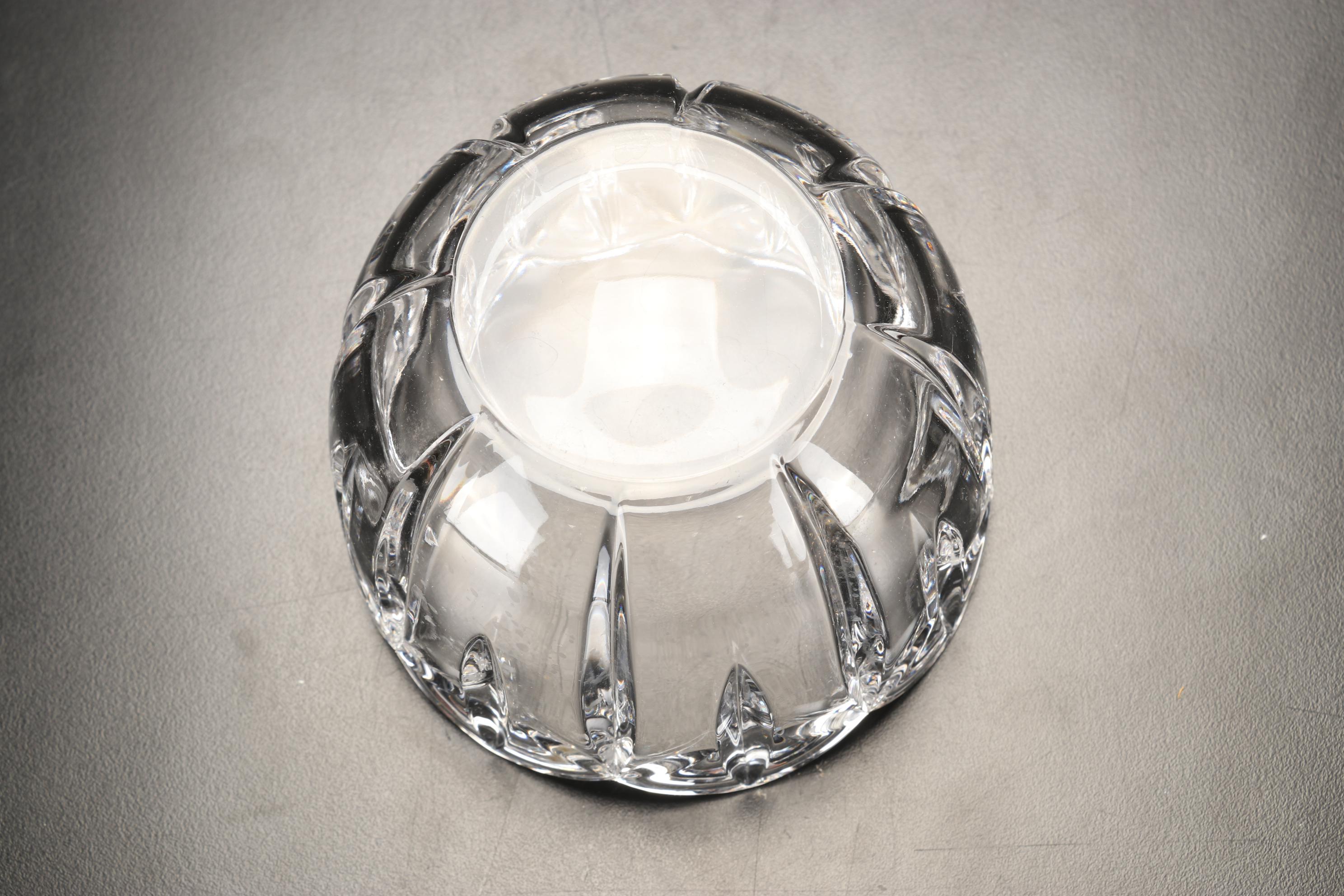 Waterford Crystal "Lismore" Hurricane Candle Holder, Kosta Boda Votive