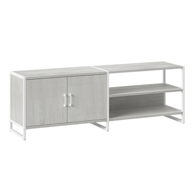 Project 62 Paulo Media Stand in Weathered White Finish