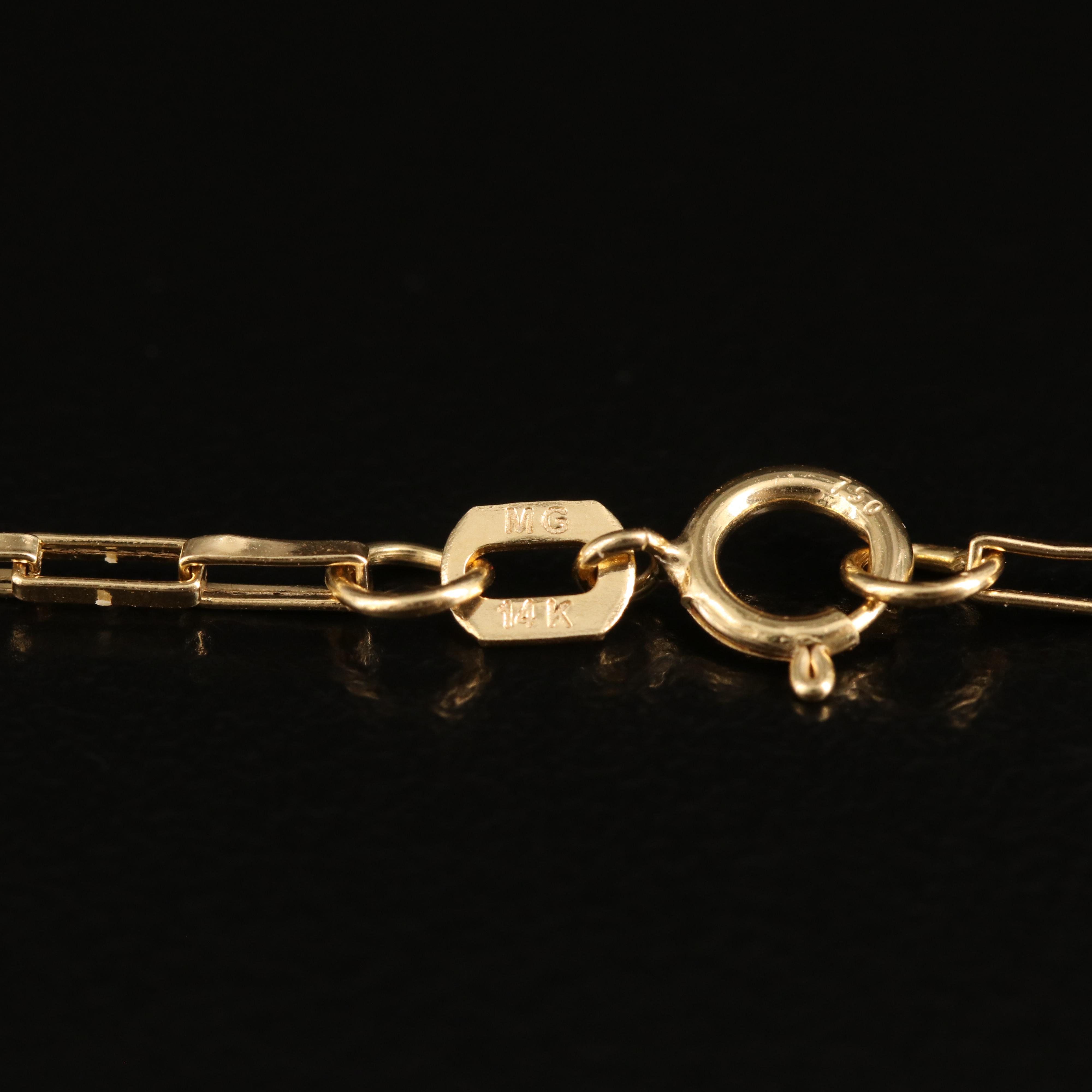 14K Paper Clip Link Necklace EBTH
