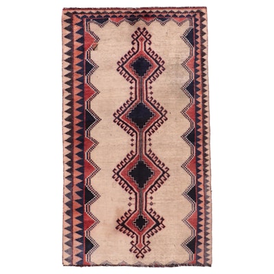3'8 x 6'4 Hand-Knotted Persian Gabbeh Remnant Area Rug