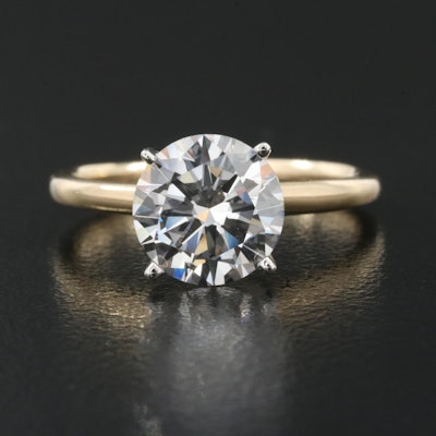 14K 1.93 CT Lab Grown Diamond Solitaire Ring