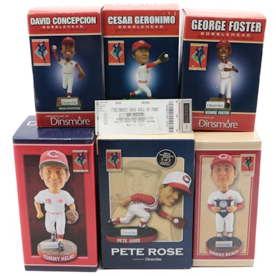 Dinsmore Johnny Bench and Other Cincinnati Reds Hall of Fame Bobbleheads