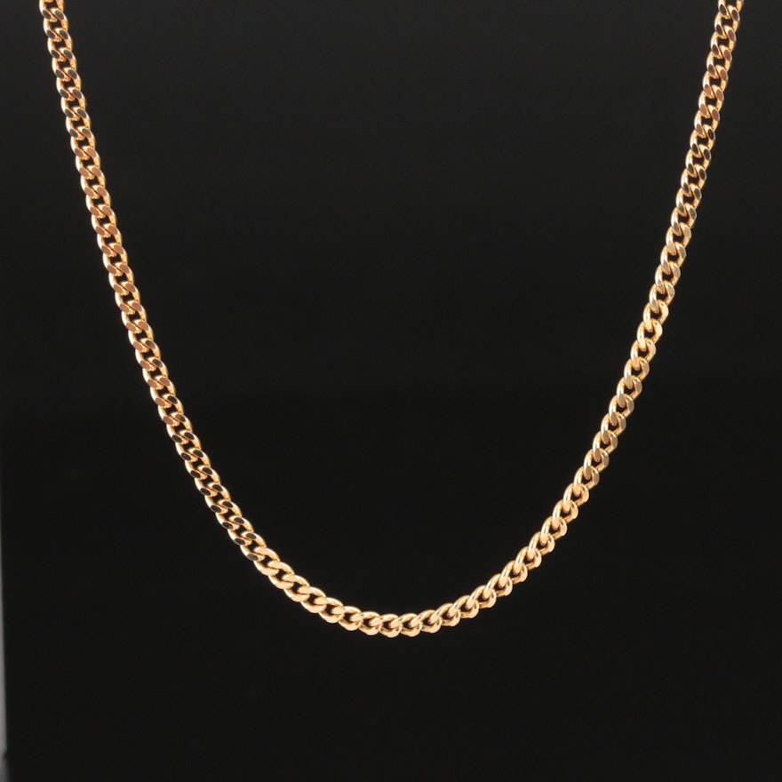18K Curb Chain Necklace