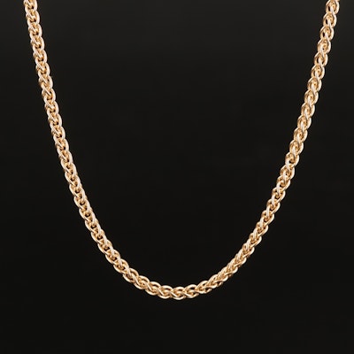 14K Wheat Chain Necklace