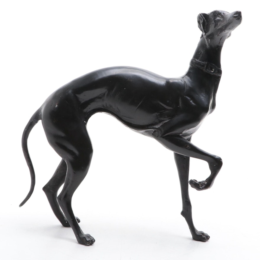 Cast Metal Greyhound Figurine