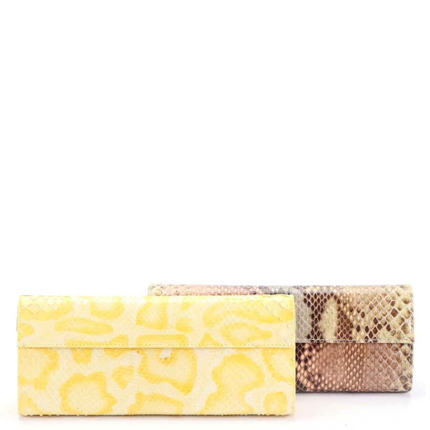 Belle Grotto Couture Clutches in Python Snakeskin