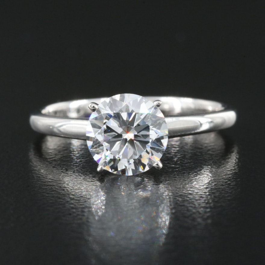 14K 1.39 CT Lab Grown Diamond Solitaire Ring