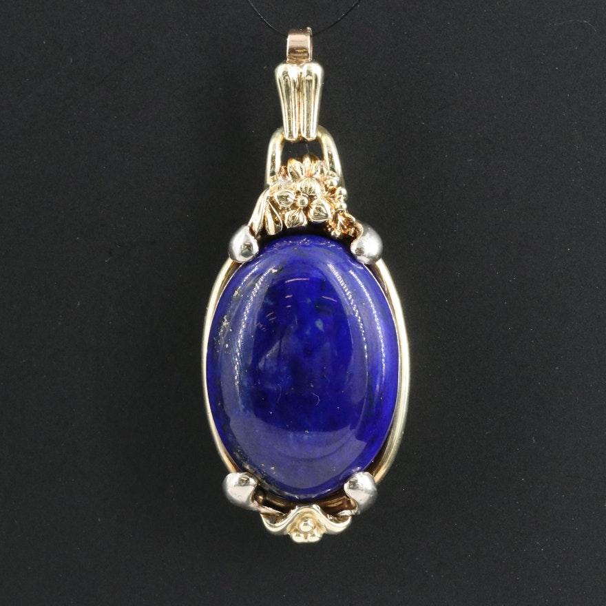 14K Lapis Lazuli Pendant