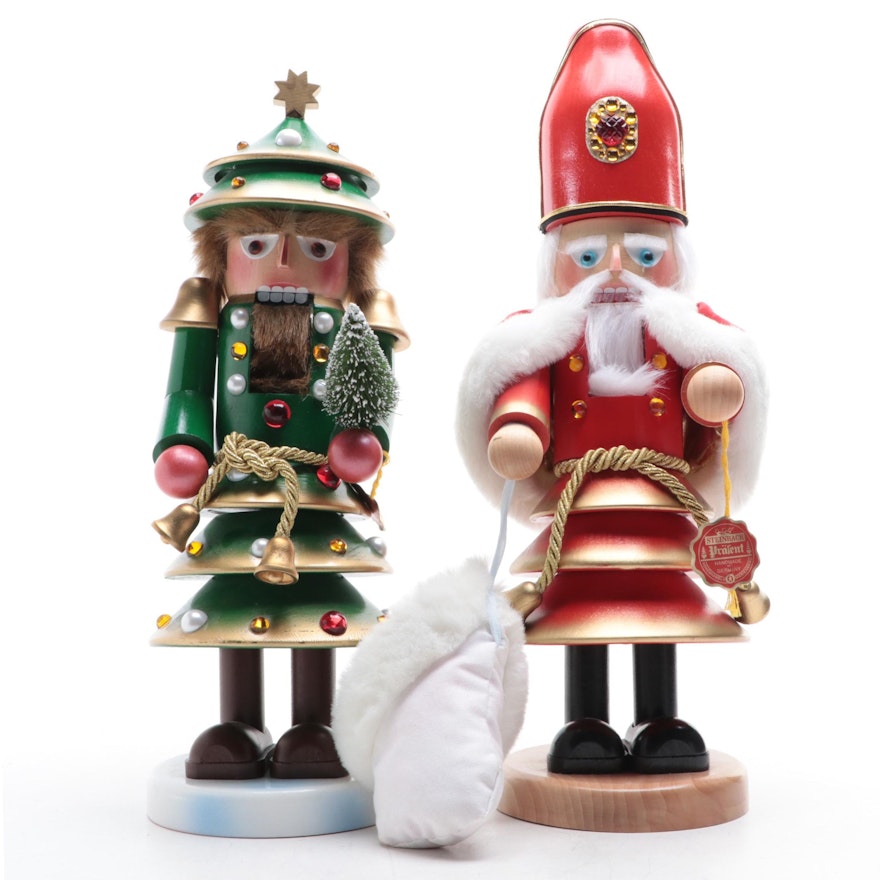 Steinbach Saint Nicholas and Christmas Tree Nutcrackers