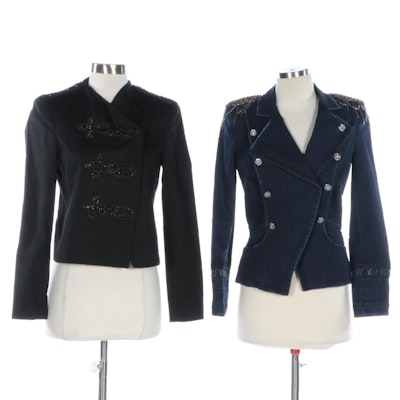 Alice + Olivia Military Inspired Jackets Embellished with Beading and More