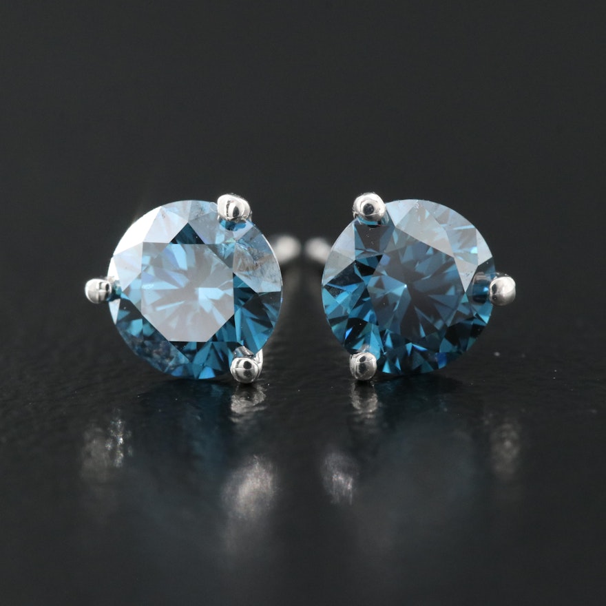 14K 1.04 CTW Lab Grown Diamond Stud Earrings