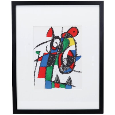 Joan Miró Color Lithograph From "Lithographs II," 1975