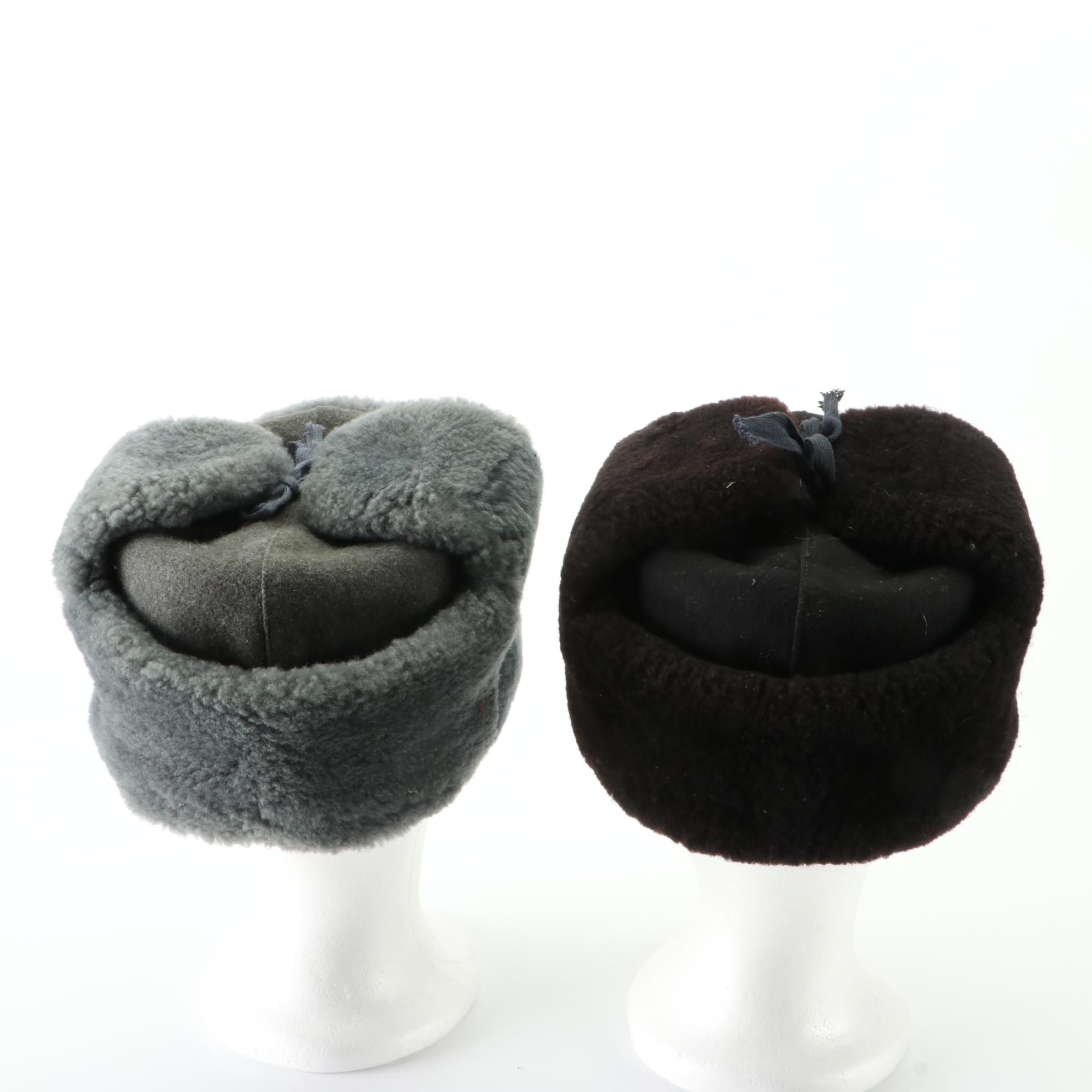 ushanka-hats-with-soviet-hammer-and-sickle-medallions-ebth