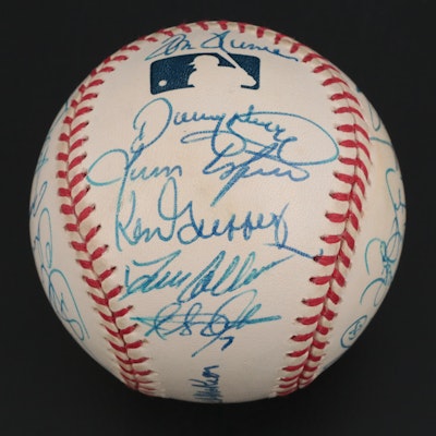 2000 Cincinnati Reds Team Signed Baseball with Casey, Larkin, Griffey and More