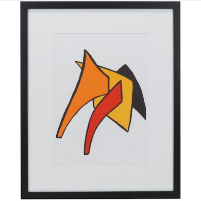 Alexander Calder Color Lithograph for "Derrière le Miroir," 1963