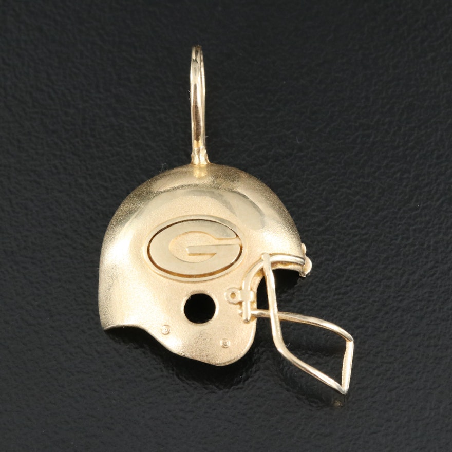 14K Green Bay Packers Helmet Pendant