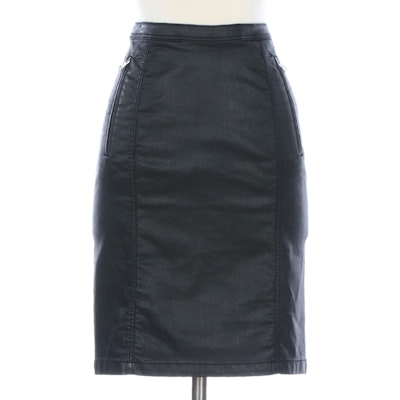 Burberry Brit Pencil Skirt in Cotton Blend Fabric, New with Tag
