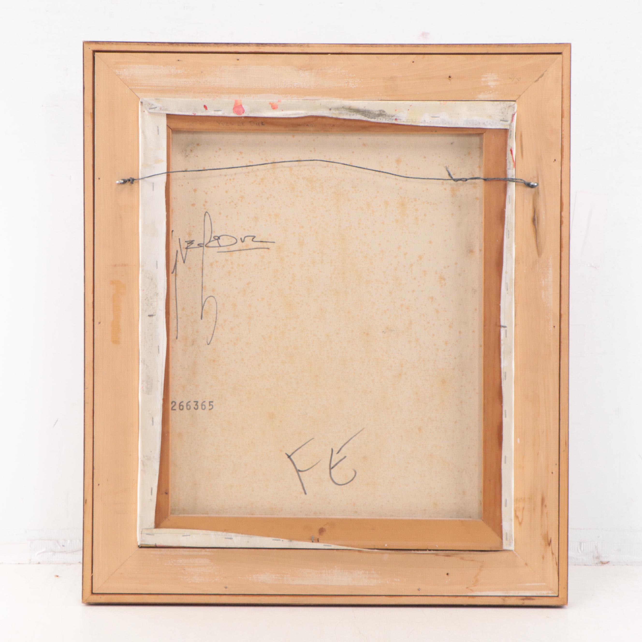 Yves Leduc Mixed Media Painting of Figure, Circa 1970 EBTH