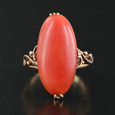 Victorian 10K Coral Ring