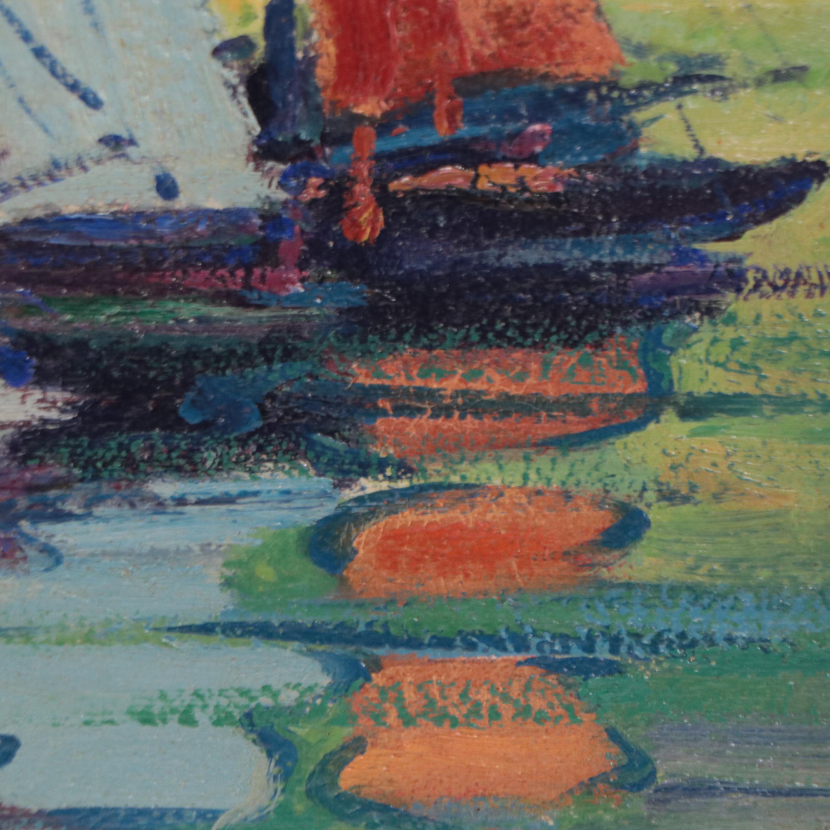 Randolph LaSalle Coats Oil Painting of Sailboats EBTH