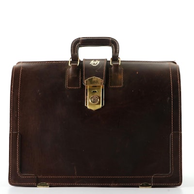 A&H Litigator Locking Briefcase in Leather