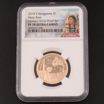 NGC Graded PF70 Ultra Cameo 2019-S Mary Ross Sacagawea Dollar Proof Coin
