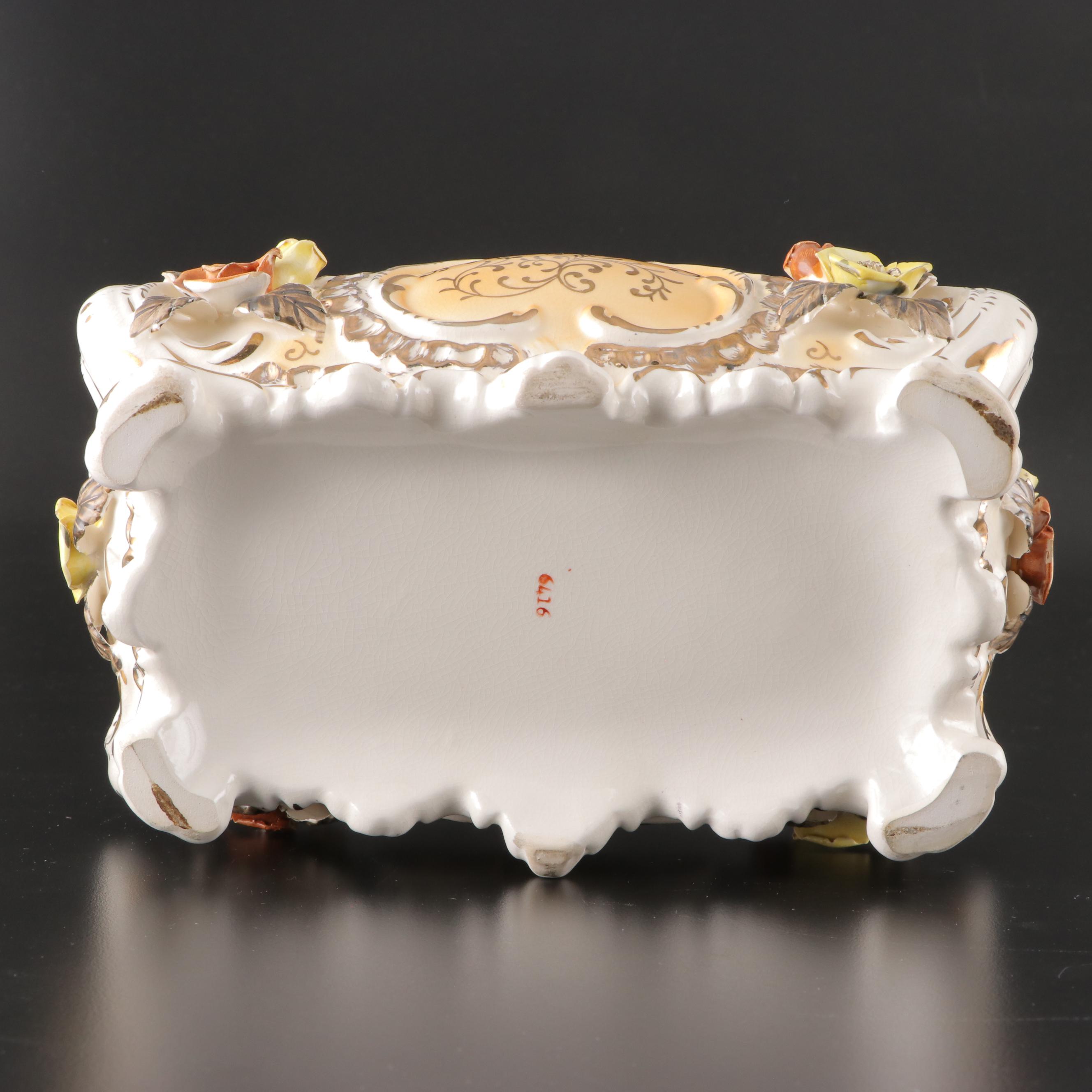 Lenox Bone China Basket Vase with Other Ceramic Casket and Cornucopias EBTH