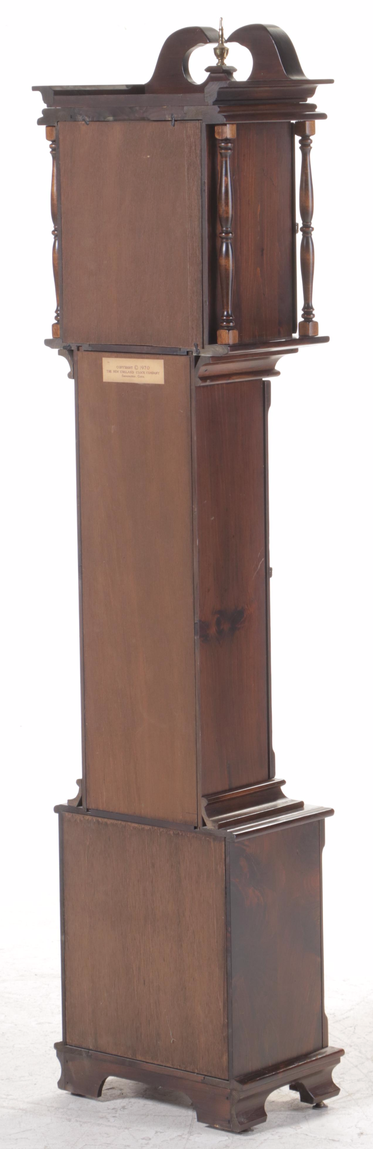 New England Clock Co. "Abel Cottey" Pine Grandfather Clock, copyrighted 1970 EBTH