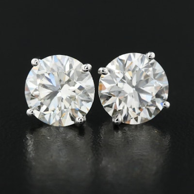 Platinum 5.42 CTW Lab Grown Diamond Stud Earrings